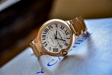 cartier ballon bleu 40mm on wrist|cartier ballon bleu gold diamonds.